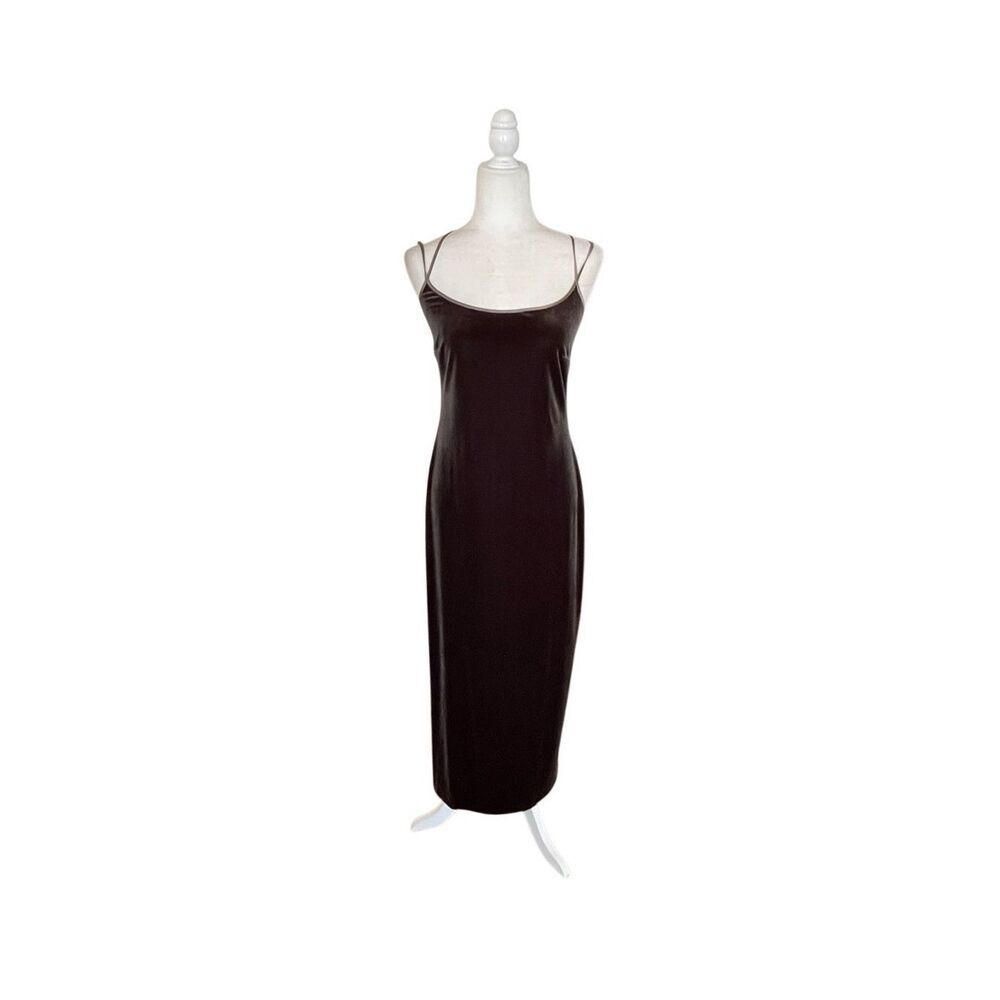 90s Depeche Mode by Yves Cossette Velvet Slip Dress  Size 4